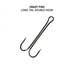 Подвійний гачок Crazy Fish Long Tail Double Hook №1/0 3 шт