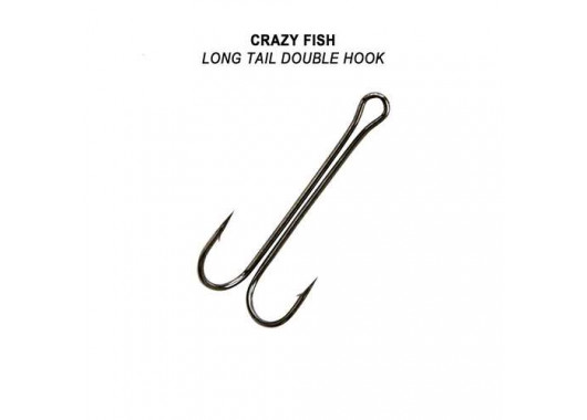 Двойной крючок Crazy Fish Long Tail Double Hook №8