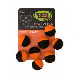 Кульки Technocarp EVA Balls 10mm black/orange уп/8шт