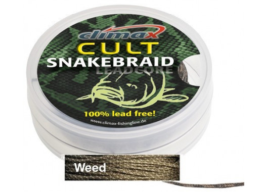 Лідкор Climax CULT Snake Braid без свинцю 40lb 10 m weed