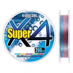 Шнур Duel Hardcore Super X4 200m #0.4 (0.11mm) 3.6kg (5 color)