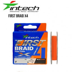 Шнур плетений Intech First Braid X4 Orange 100m #0.6 10lb/4,54kg