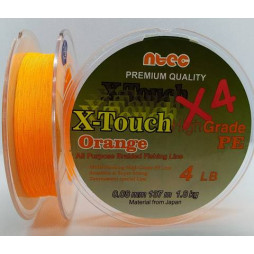 Шнур плетенный NTEC X Touch 4Lb 0,08 137м orange