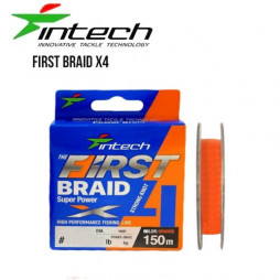 Шнур плетеный Intech First Braid X4 Orange 150m #1.2 20lb/9.1kg