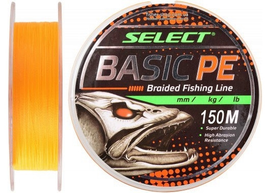 Шнур Select Basic PE 150m (оранж.) 0.14mm 15LB/6.8kg