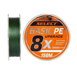 Шнур Select Basic PE 8x 150m #0.8/0.12mm 14lb/6kg темн-зел.