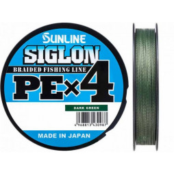 Шнур Sunline Siglon PE х4 150m (темн-зел.) #1.0/0.171mm 16lb/7.7kg