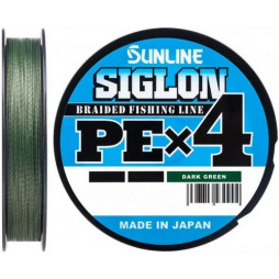 Шнур Sunline Siglon PE х4 150m (темн-зел.) #3.0/0.296mm 50lb/22.0kg
