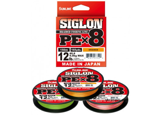Шнур Sunline Siglon PEx8 150m (помаранч.) #0.4/0.108mm 6lb/2.9kg