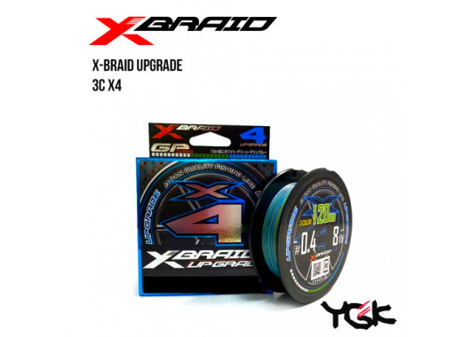 Шнур YGK X-Braid Upgrade X4 3colored 150m #0.4/0.104mm 8Lb/3.63kg