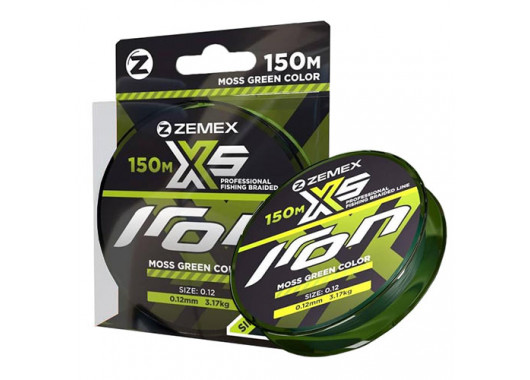 Шнур ZEMEX IRON X5 150 m, d 0.16 mm, moss green