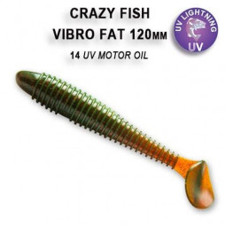 Силикон Crazy Fish Vibro fat 4.7" 39-120-14-6 кальмар