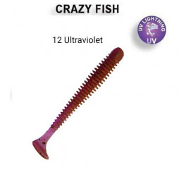 Силікон Crazy Fish Vibro worm 2.5'' 81-65-12-6 кальмар