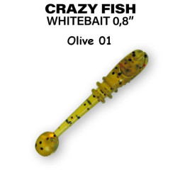 Силікон Crazy Fish Whitebait 0.8" 16-20-1-6 кальмар