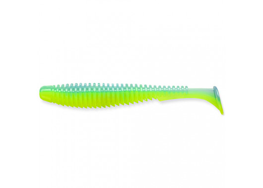 Силикон FishUp U-Shad 4" #206 - Sky/Chartreuse