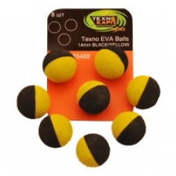 TEXNOCARP EVA Balls 14mm black/yellow уп/8шт