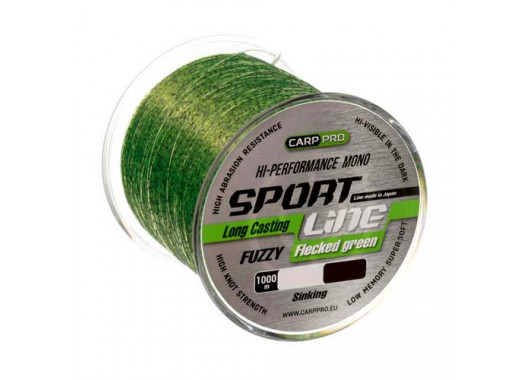 Волосiнь Carp Pro Sport Line Flecked Green 1000m 0,265mm 5.1kg