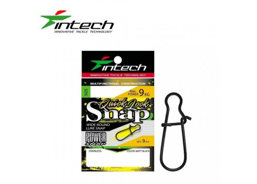 Застібка Intech Quick lock Snap Matt black (9 шт) #000