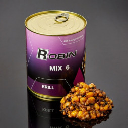 Зерновий мікс ROBIN MIX-6 Krill 900 ml. ж/б