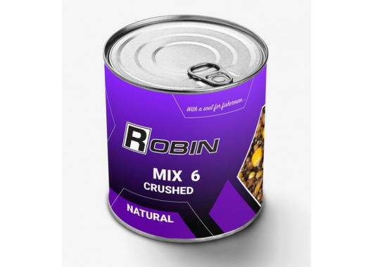 Зерновой микс ROBIN MIX-6 Natural дробленый 900 ml ж/б